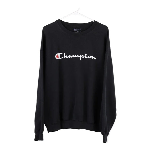Vintage black Champion Sweatshirt - mens x-large