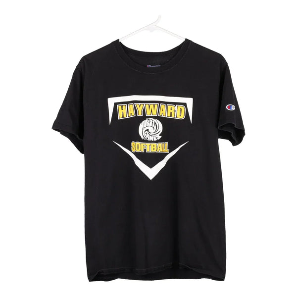 Vintage black Hayward Football Champion T-Shirt - mens medium