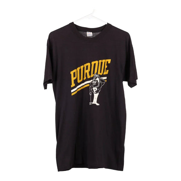 Vintage black Purdue Champion T-Shirt - mens large