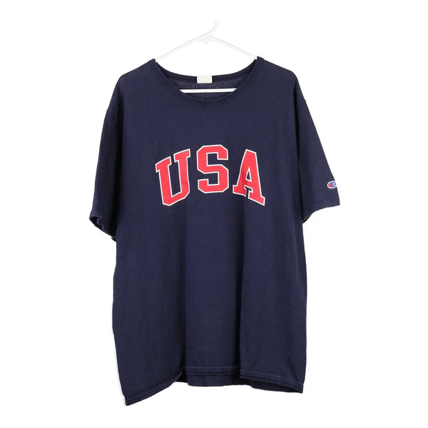 Vintage navy USA Champion T-Shirt - mens xx-large