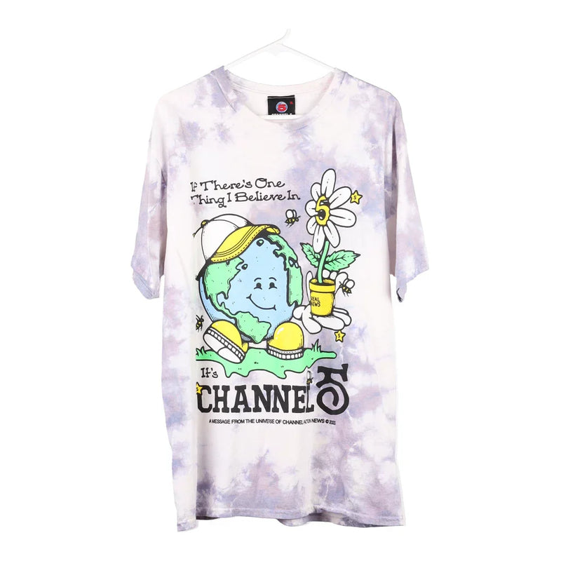 Vintage multicoloured Channel 5 T-Shirt - mens x-large