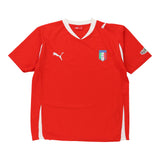 Age 16-18, Italia Puma Football Shirt - XL Red Polyester