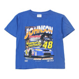 Age 10-12 Jimmie Johnson M&O Nascar T-Shirt - Medium Blue Cotton