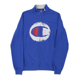Age 13-14 Champion Zip Up - XL Blue Cotton Blend