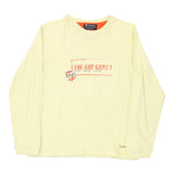 Age 11-12 Champion Sweatshirt - Large Yellow Cotton Blend