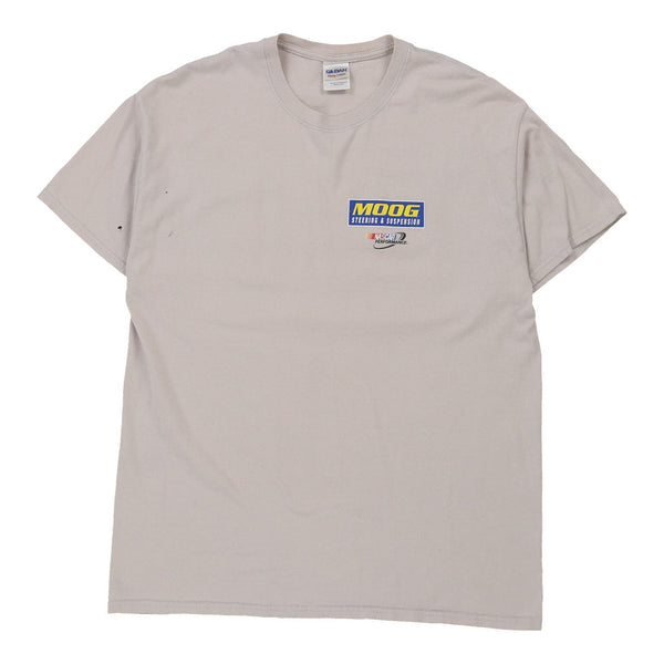 Vintage grey MOOG Gildan T-Shirt - mens large