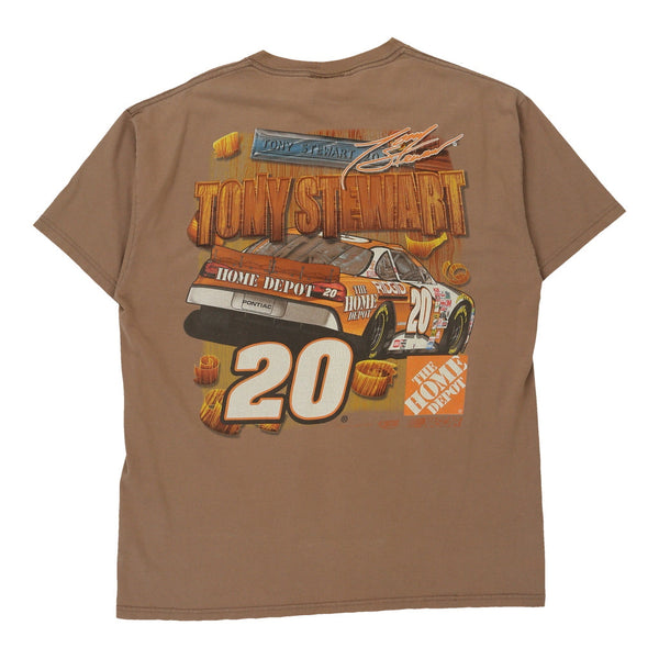 Vintage brown Tony Stewart 20 Unbranded T-Shirt - mens xx-large