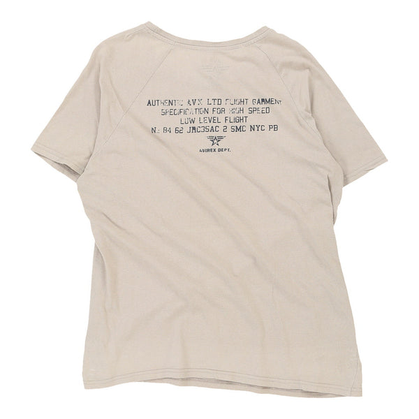 Vintage beige Avirex T-Shirt - mens xx-large