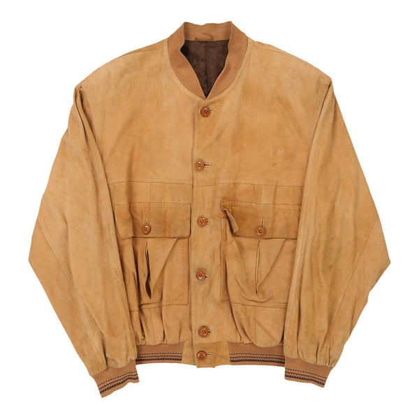 Vintage beige Unbranded Suede Jacket - mens xx-large