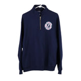 HZE Jerzees 1/4 Zip - Large Navy Cotton Blend