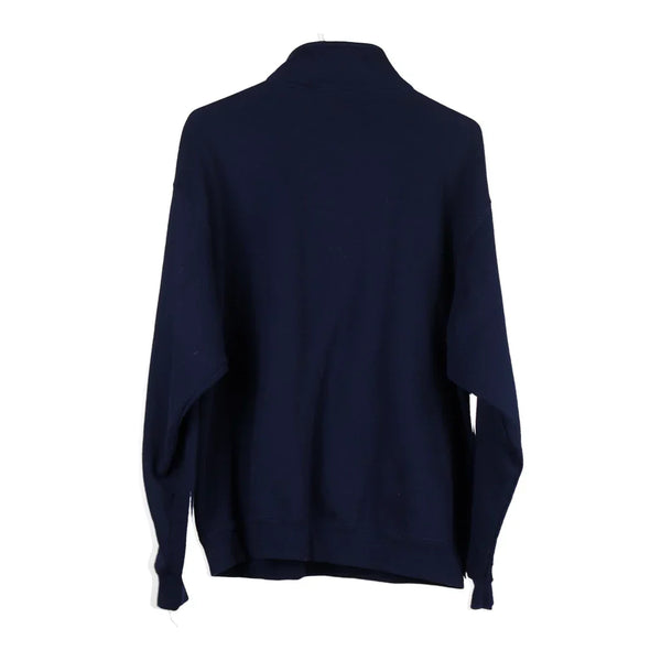 HZE Jerzees 1/4 Zip - Large Navy Cotton Blend