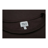 16 Years Armani Spellout Long Sleeve T-Shirt - XL Brown Cotton