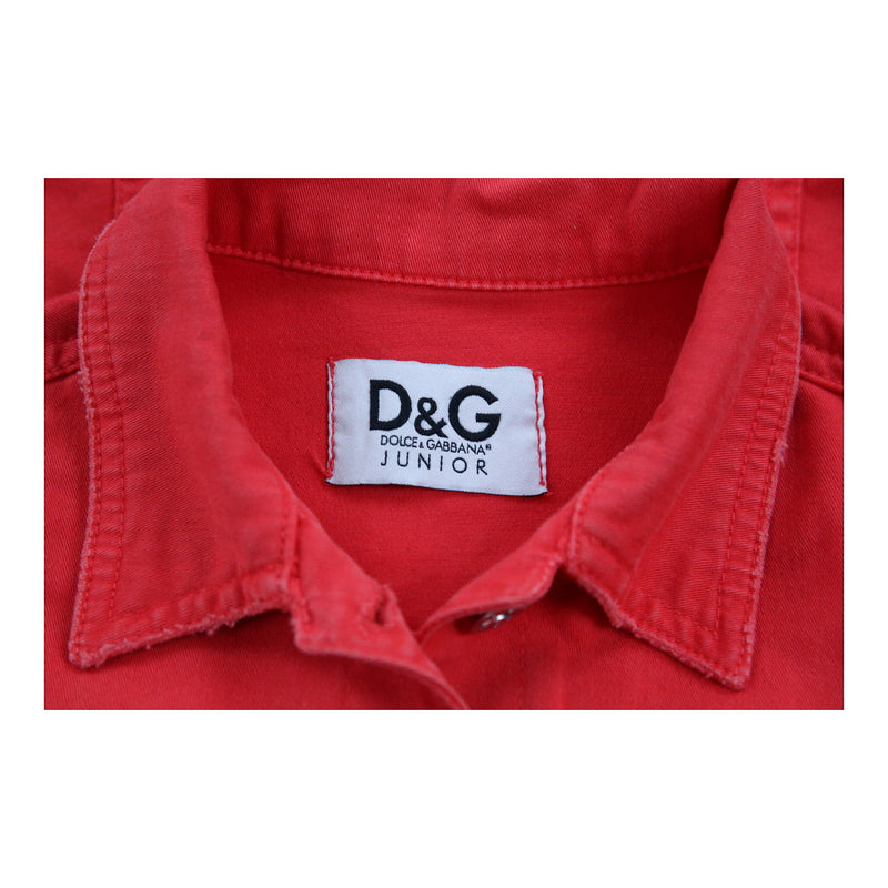 Vintage red 12 Years Dolce & Gabbana Denim Jacket - girls medium