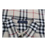 8 Years Burberry Novacheck Short Sleeve Shirt - Small Beige Cotton