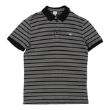 Collezioni Armani Striped Polo Shirt - 2XL Grey Cotton Blend