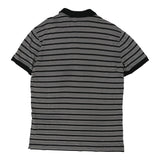 Collezioni Armani Striped Polo Shirt - 2XL Grey Cotton Blend