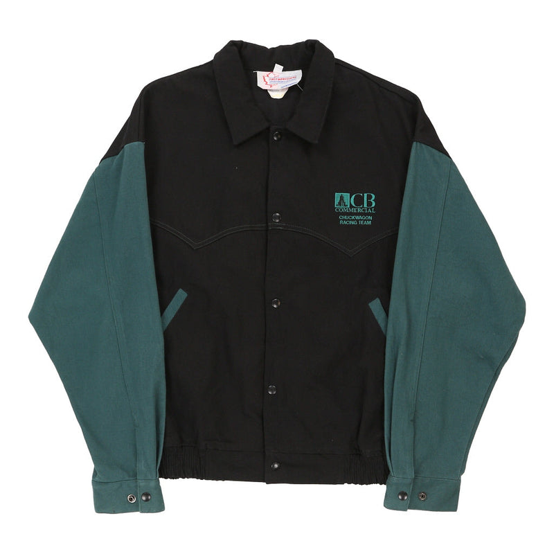 1980's First Impressions Varsity Jacket - Large Black Cotton