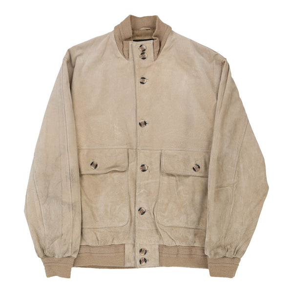 Vintage beige Unbranded Suede Jacket - mens large