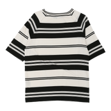 Giorgio Armani Striped T-Shirt - Medium Black & White Viscose