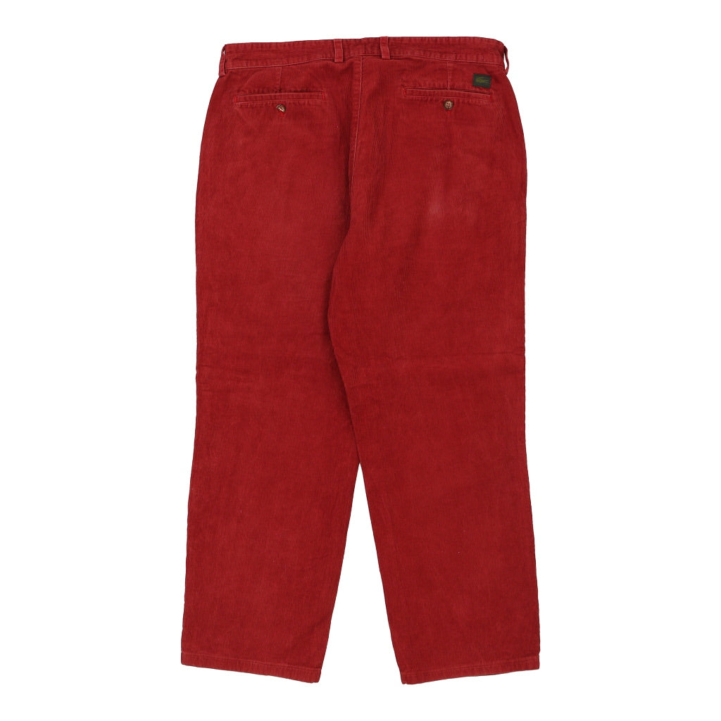 Lacoste Cord Trousers - 36W 27L Red Cotton