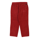 Lacoste Cord Trousers - 36W 27L Red Cotton