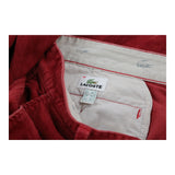Lacoste Cord Trousers - 36W 27L Red Cotton