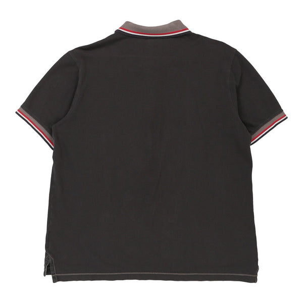 Vintage grey Napapijri Polo Shirt - mens xx-large