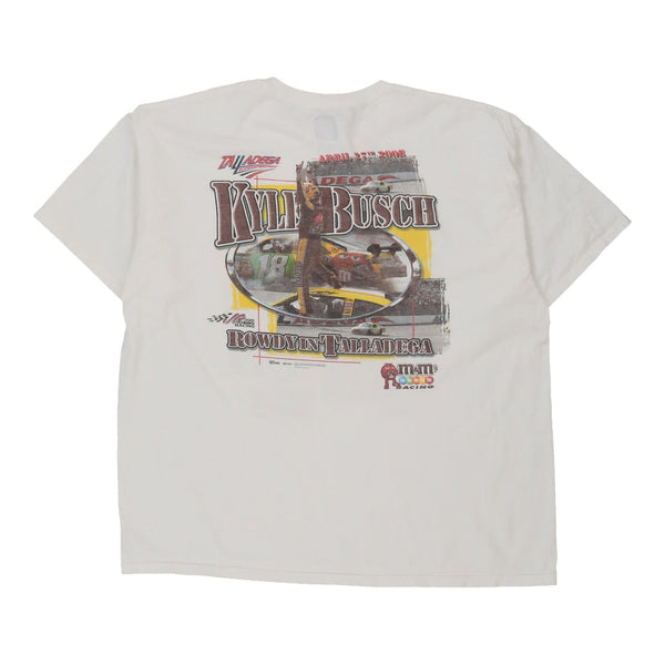 Vintage white Kyle Busch Chase Authentics T-Shirt - mens xx-large