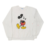 Vintage white Mickey Mouse Disney Sweatshirt - mens x-large