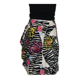 Enrico Coveri Animal print Midi Skirt - 28W UK 8 Black & White Polyester Blend