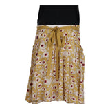 Marlboro Classics Floral Midi Skirt - 32W UK 12 Yellow Cotton