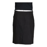 Emporio Armani Midi Skirt - 34W UK 14 Black Viscose Blend