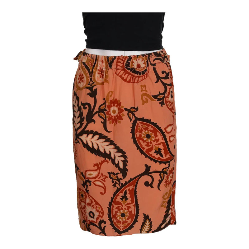 Gucci Graphic Midi Skirt - 26W UK 6 Pink Silk