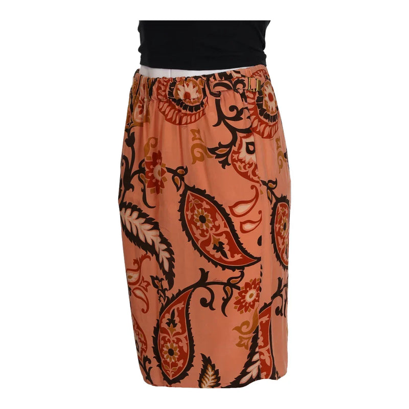 Gucci Graphic Midi Skirt - 26W UK 6 Pink Silk