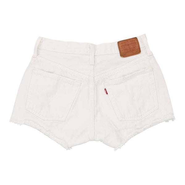 Levis Denim Shorts - 28W UK 8 White Cotton
