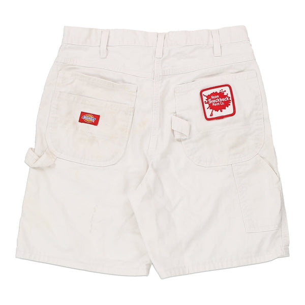 Ream Steckbeck Paint Co. Dickies Carpenter Shorts - 30W UK 10 White Cotton