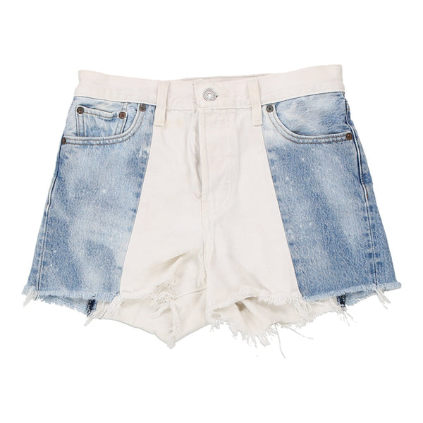 Levis Denim Shorts - 29W UK 10 White Cotton