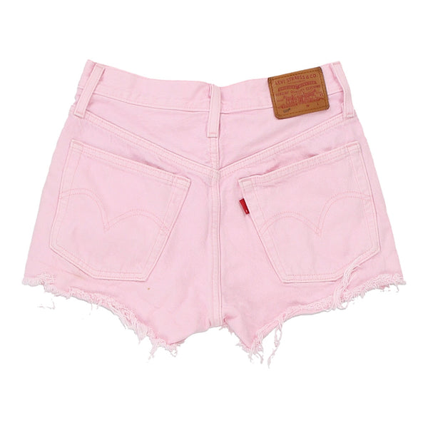 501 Levis Denim Shorts - 26W UK 6 Pink Cotton