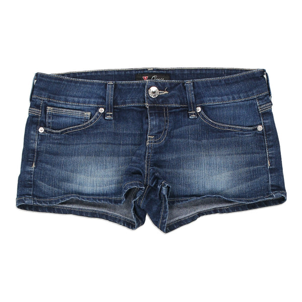 Guess Denim Shorts - 34W UK 12 Dark Wash Cotton