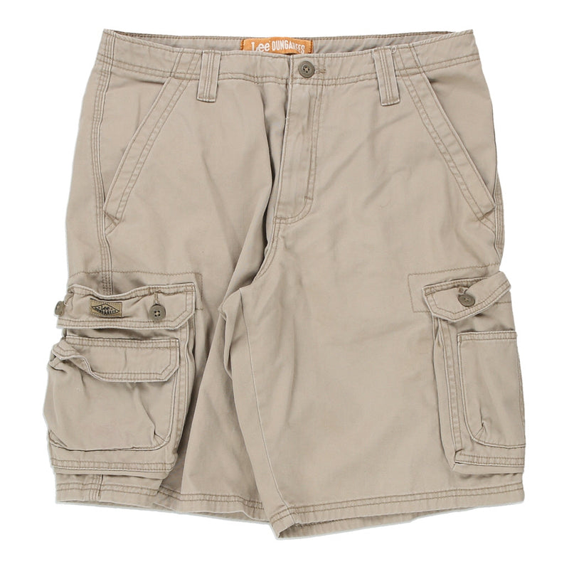 Lee Cargo Shorts - 33W 11L Beige Cotton