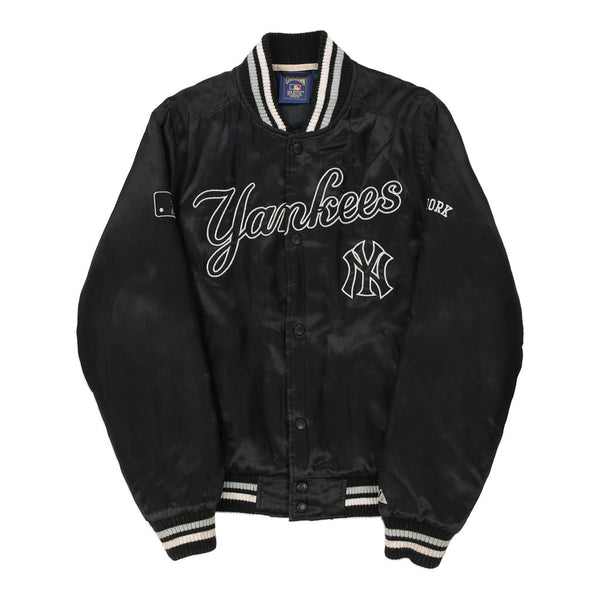 Vintage black New York Yankees Cooperstown Collection Baseball Jacket - mens small