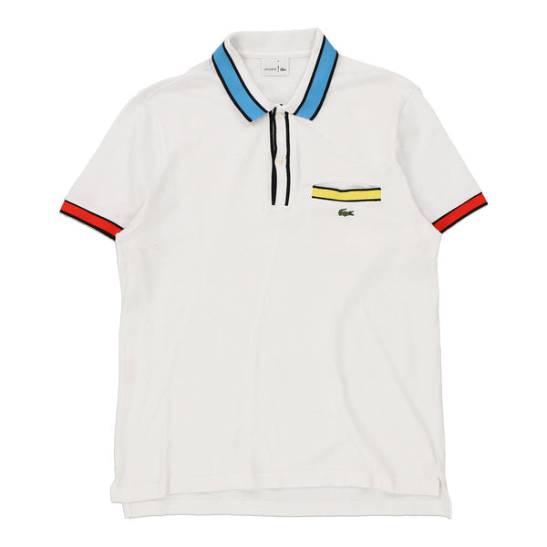 Vintage white Lacoste Polo Shirt - mens medium