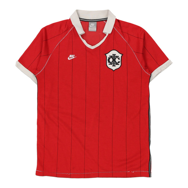 Nike Football Football Shirt - Small Red Cotton Blend