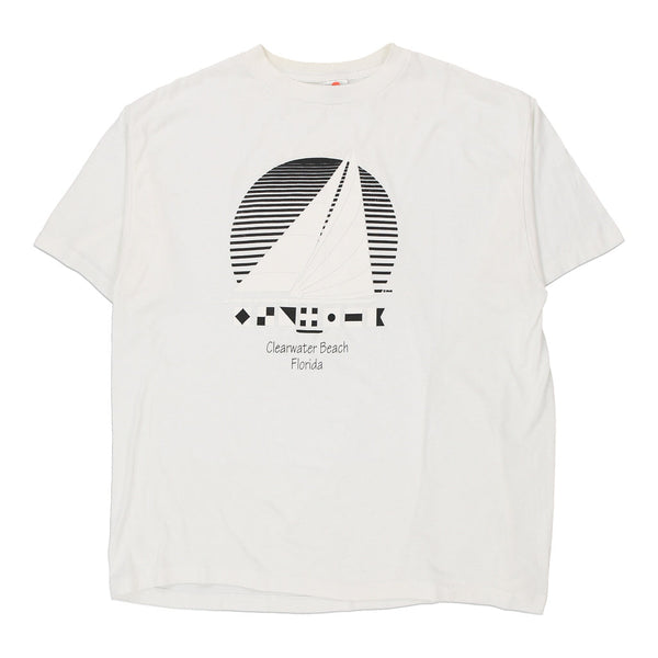 Vintage white Clearwater Beach Florida Sunshine T-Shirt - mens x-large