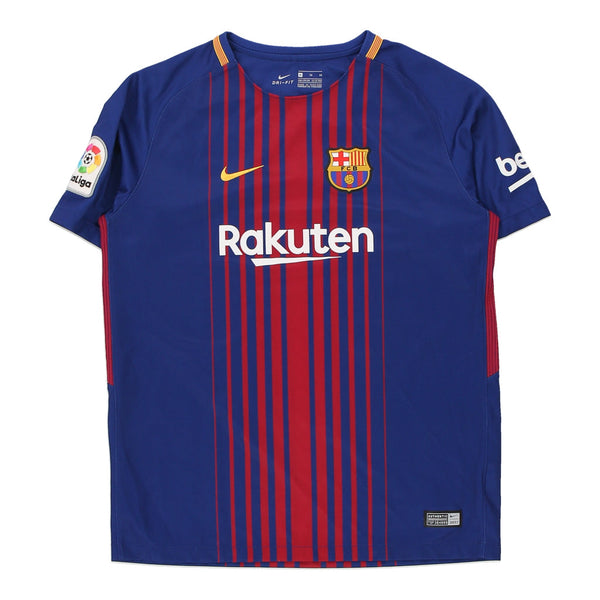 Vintage blue Age 13-15 F.C. Barcelona  Nike Football Shirt - boys x-large