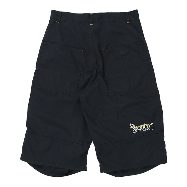 Keegan Cargo Shorts - 28W UK 10 Black Polyester Blend