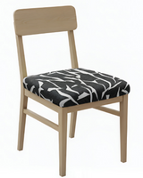 Anyseat Black and White Crack Linear Print Chair Cover – Stretch Washable Removable Seat Cover for Dining & Kitchen