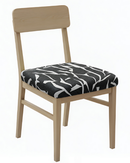 Anyseat Black and White Crack Linear Print Chair Cover – Stretch Washable Removable Seat Cover for Dining & Kitchen
