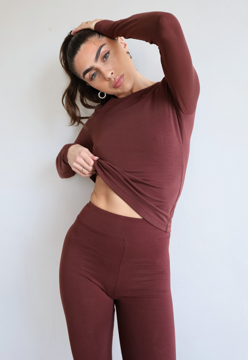 Organic Cotton Leggings, Winter Berry