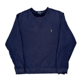 Polo By Ralph Lauren Sweatshirt - XL Navy Cotton Blend